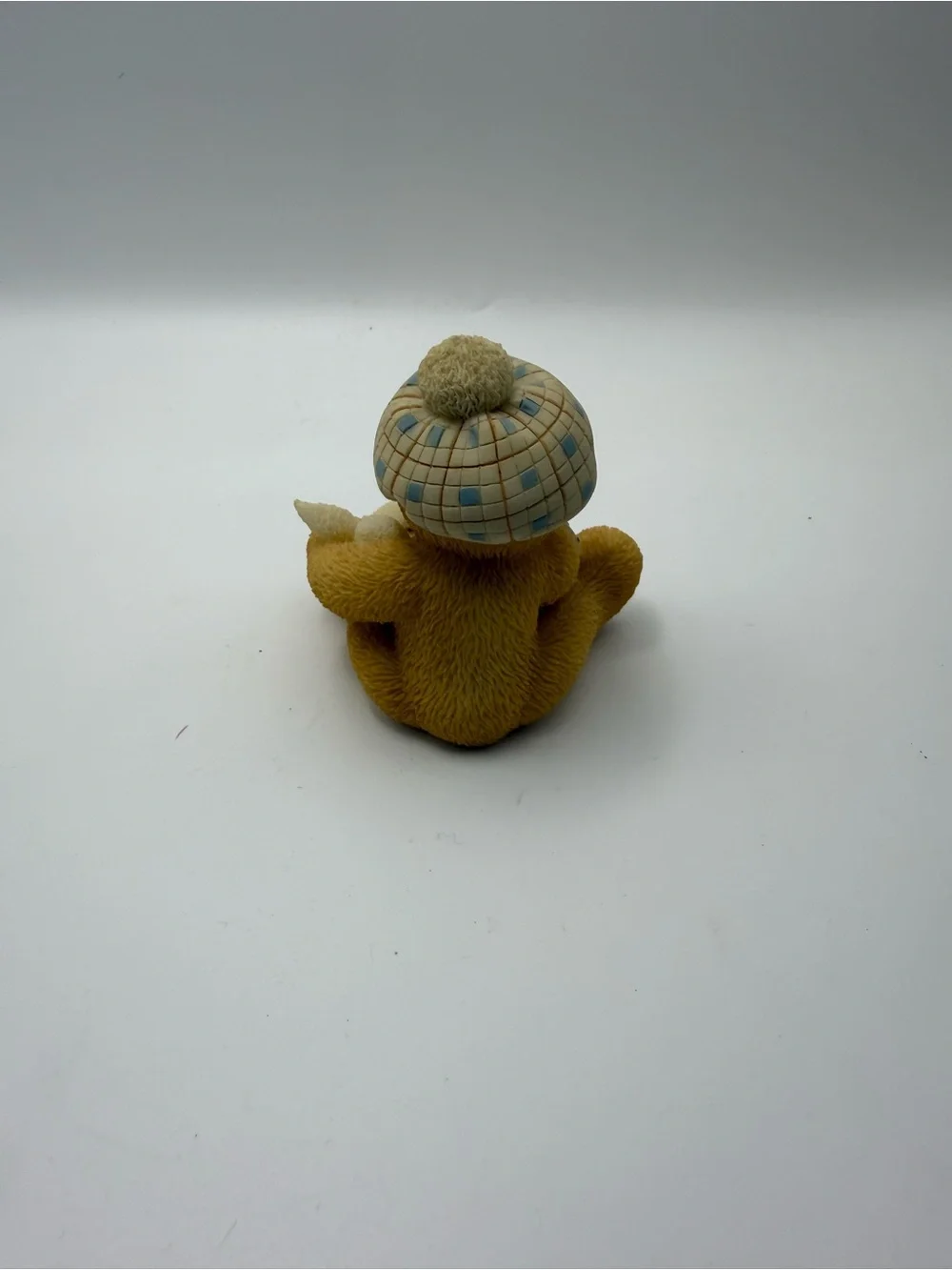 Cherished Teddies Yellow Bear Figurine Holding Bunny - Blue Accent